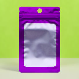 Цена за 100 шт. Пакет Зип-лок с окном, с еврослотом, фиолетовый, 7 х 10 см