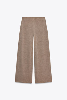 TEXTURED WIDE-LEG TROUSERS - Zara фото 17