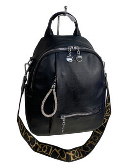 Сумка-рюкзак из искусственной кожи, цвет черный