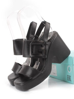 08-PEY330-2 BLACK Босоножки женские (натуральная кожа)