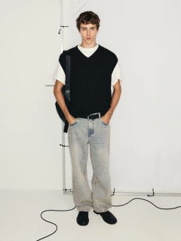 Вязаный жилет из 100% хлопка  / Zarina