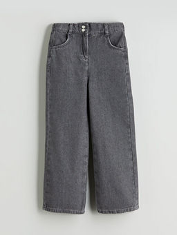Beli Ayarlanabilir Lastikli K?z ?ocuk Jean Pantolon