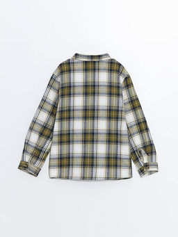 Uzun Kollu Ekose Desenli Erkek ?ocuk Oduncu G?mlek