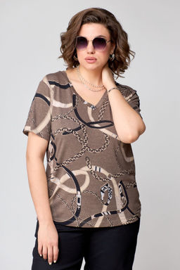 Футболка Bliss 174 коричневый (принт цепи)