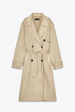 FAUX SUEDE TRENCH COAT - Zara фото 5