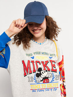 Bisiklet Yaka Mickey Mouse Bask?l? Uzun Kollu Kad?n Sweatshirt - Waikiki фото 2