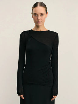 Лонгслив с декоративным узлом / Zarina  фото 3