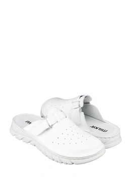 03 | Duki | Белые женские медицинские сабо натуральная кожа - Milka shoes&more фото 17