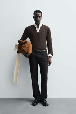 LIGHTWEIGHT HENLEY SWEATER