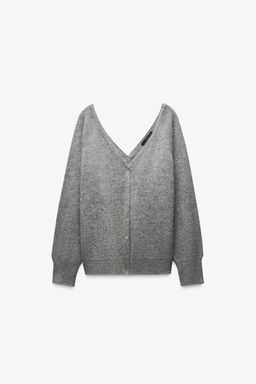 100% WOOL DOUBLE V-NECK SWEATER - Zara фото 2
