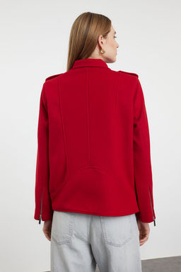 TRENDYOLMILLA Siyah Regular Kase Biker Ince Ceket Mont TWOAW25MO00131  фото 12