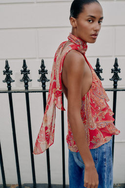 TOP HALTER LAZO / Multicolor - Zara фото 3