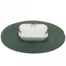 Аквилегия Тарелка глубокая фарфоровая 175х175мм h36мм, 500мл, квадратная, с деколью, волнистый край, отводка (Китай) - Домашняя мода фото 5