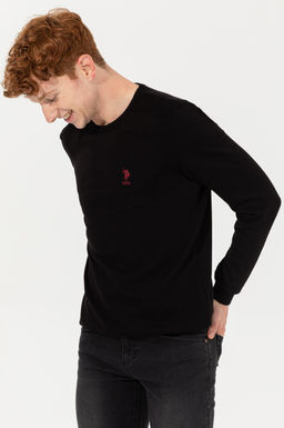 U. S. Polo Assn / Мужской черный трикотажный свитер Basic - U.s. polo assn фото 13