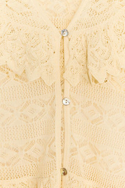 POINTELLE KNIT BLOUSE WITH RUFFLES - Zara фото 6