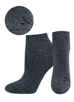 Цена за 2 пары Носки короткие Conte Elegant, т.серый меланж