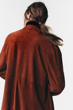CAMISA BOLSILLO PIEL ANTE LIMITED EDITION / Rosa empolvado - Zara фото 3