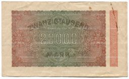 Банкнота 20000 марок 1923 года Германия