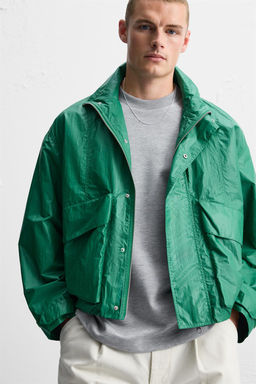 WAXED-EFFECT TECHNICAL JACKET - Zara фото 5