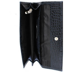 Портмоне женское Croco-ПР-952 натуральная кожа 3 отд, 5 карм, синий кайман (88) 265050 фото 3