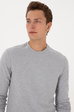 Erkek Gri Melanj Sweatshirt - U.s. polo assn фото 2