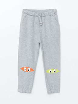 Beli Lastikli Bask?l? Erkek Bebek E?ofman Alt