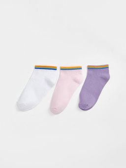 Basic K?z ?ocuk Patik ?orap 3l?