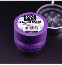 Обновленная формула!! Гель-краска Liquid Steel серебро с зеркальным эффектом - Patrisa nail фото 3