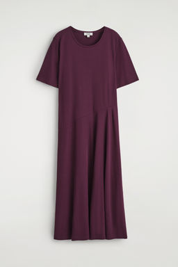 VESTIDO MIDI DE ALGOD?N DRAPEADO