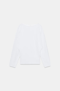 HEAVY COTTON LONG SLEEVE T-SHIRT - Zara фото 4