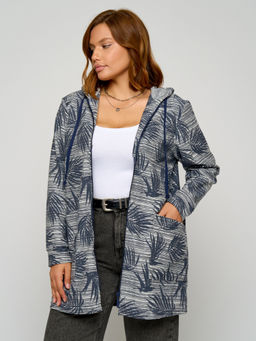 Кардиган женский футер 3-х нитка петля Аида СИНЯЯ ВЕТКА - Domtrik фото 4