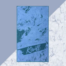 Полотенце махровое Этель Кирилл синий, 50х90см, 100% хлопок, 420гр/м2