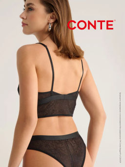 CONTE FLORAL TATTOO LBE 2870 Бюстье женское black - Conte elegant фото 10