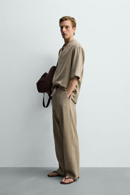 CAMISA RELAXED FIT VISCOSA - C??AMO / Vis?n - Zara фото 4