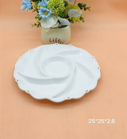 Блюдо менажница 6 секций 25 см / DR-1079 /уп 24/