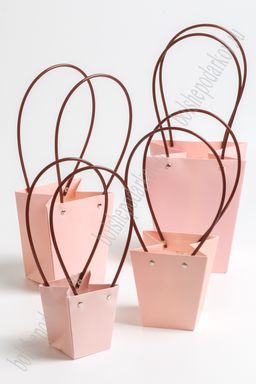 Сумка для цветов 17*20*11,5 см (10 шт) SF-7147, розовый