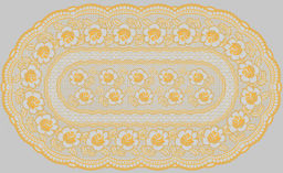Цена за 2 шт. Салфетка Grace Лейс 100х60 LO-1026A Золото овальная