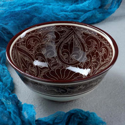 Коса Риштанская Керамика Узоры 15 см, малая, коричневая