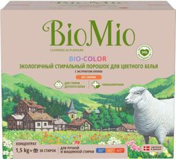 АКЦИЯ! BIO-COLOR Экологичный стиральный порошок для цветного белья БЕЗ ЗАПАХА, с экстр. ХЛОПКА 1,5 к - Biomio фото 2