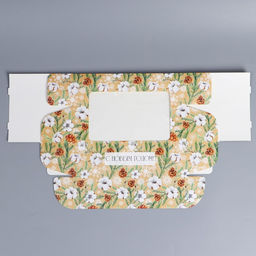 Цена за 5 шт. Коробка для эклеров с вкладышами - 5 шт. «Эко Новый год», 25×15×7 см