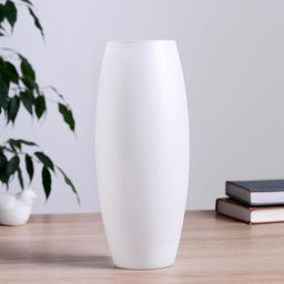 Ваза для цветов «Белая», матовая, d=7.5 см, 10×26 см, стекло