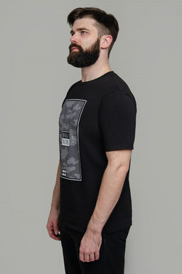 Арт. 67103 Футболка мужская 50-58 (5 шт) Цвет:черный