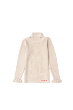 Кремовый меланжевый свитер для девочки - U.s. polo assn фото 2