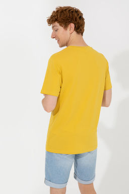 Erkek Safran Bisiklet Yaka Ti__rt