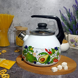 Чайник для плиты 3,0л. со св. сферич. "Авокадо" белосн. 4с209я