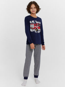 Пижама для мальчиков с принтом "Fire truck heroes dept."