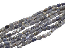 Бусины из иолита (кордиерита) прямоугольник 8*12мм, 25см, 20 бусин, 25г Радуга камня