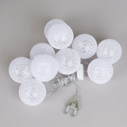 Гирлянда светодиодная 2 м 10 LED 1 режим / GN9 /уп 60/шар 20 см - Галеонтрейд фото 6