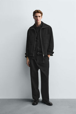BOXY FIT ZIP-UP OVERSHIRT