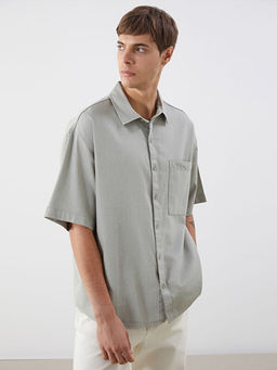 Rahat Kal?p K?sa Kollu Erkek Jean G?mlek